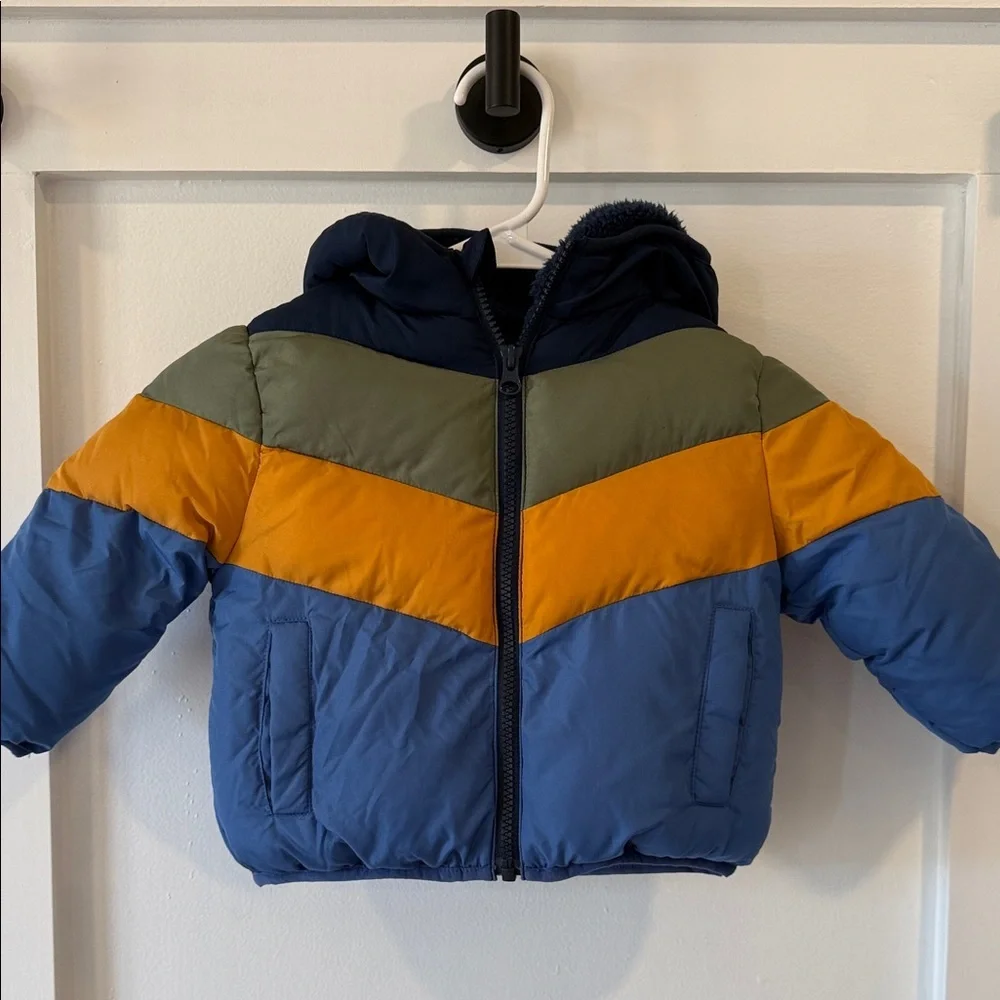 SWISSTECH Colorful Chevron Puffer Jacket